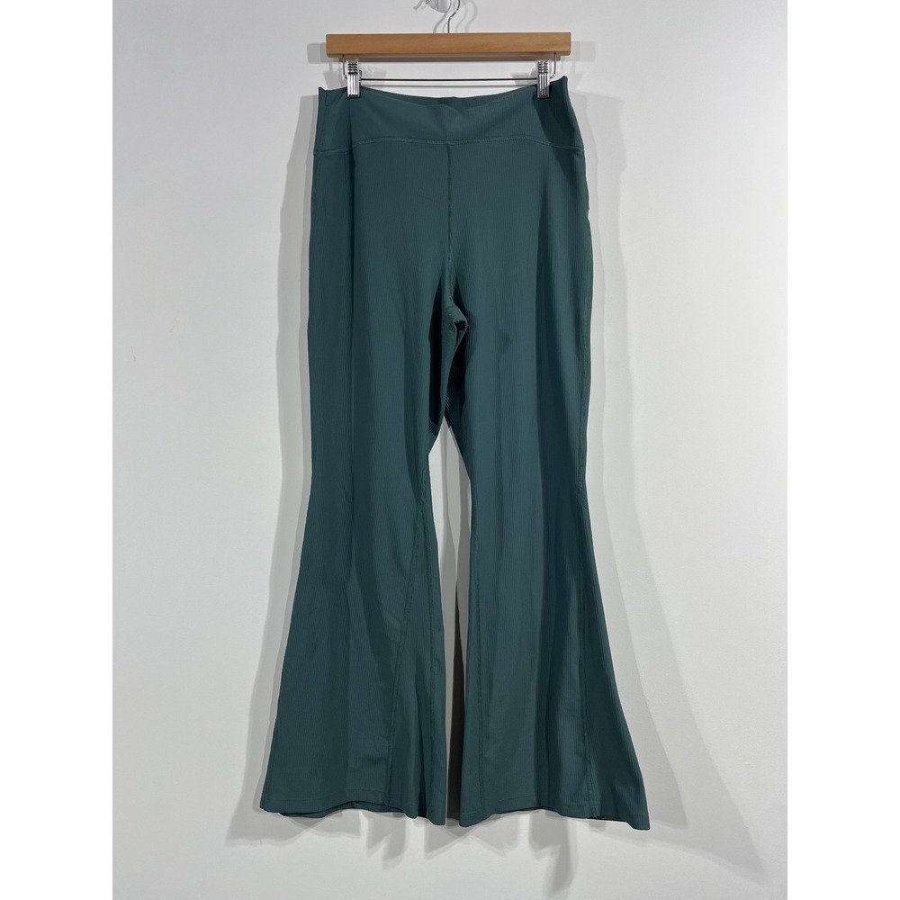 Old Navy Sporty Retro Active Powersoft‎ Ribbed Super-Flare Leggings Womens Large